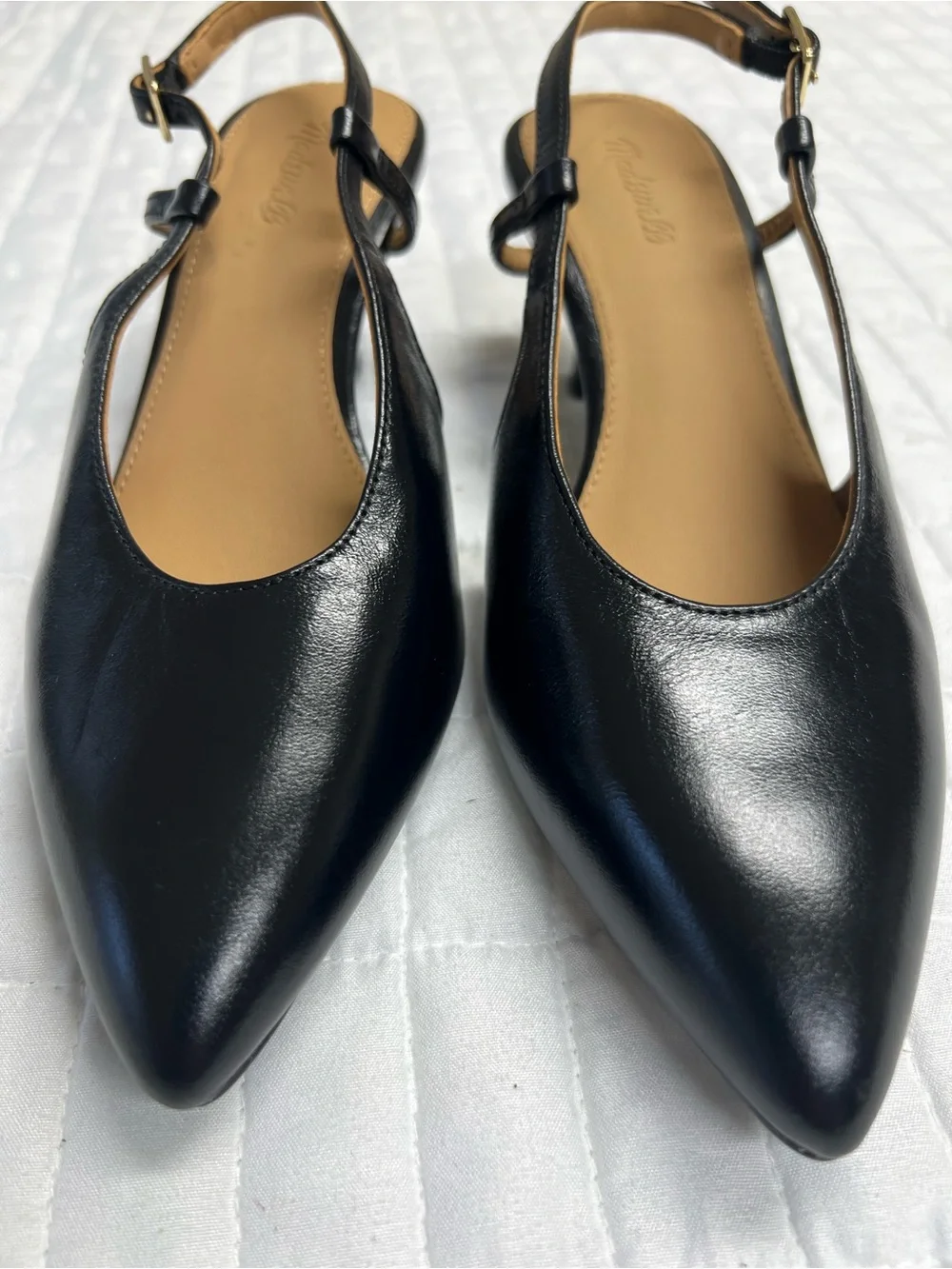 Madewell The Debbie Slingback Pump in True Black Size 5